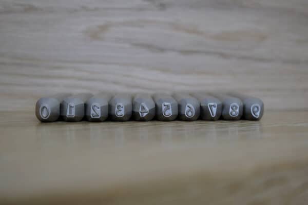 0-9 Hand Stamps for Woodworking